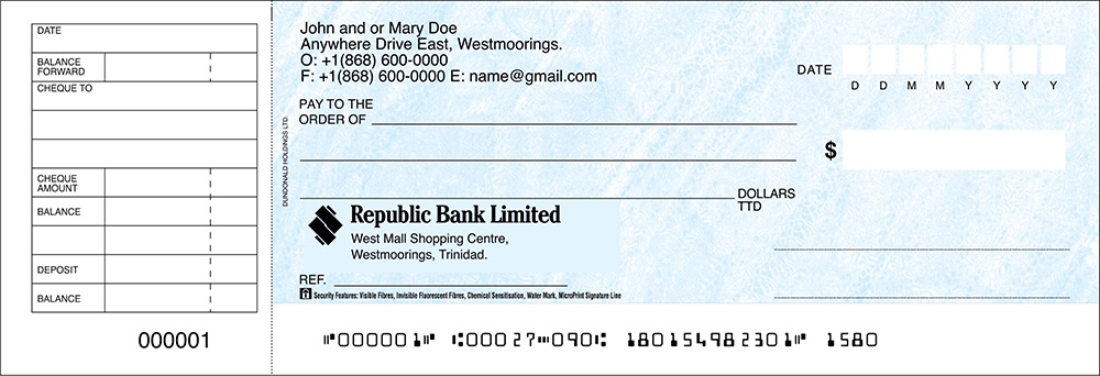 Commercial Cheque Layout